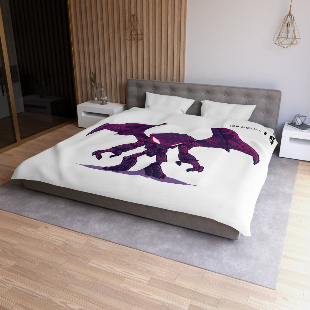Fantasy Duvet Cover featuring Retro Demon, Gaming Bedroom Decor, Video Game Gift, Unique Comforter Cover, Children's Room Decoration, [...]