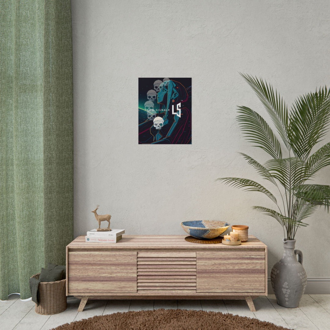 Low SignalX Abstract Art Poster, Vintage Wall Art, Gothic Home Decor, Decor for Gamers, Unique Gift for Music Lovers