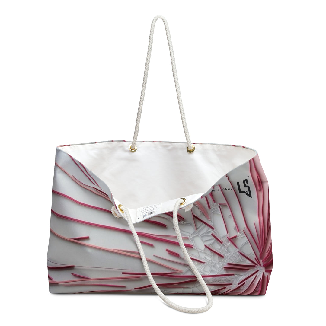 Stylish Weekender Bag with Modern Floral Design - Travel Tote for Summer Escapes