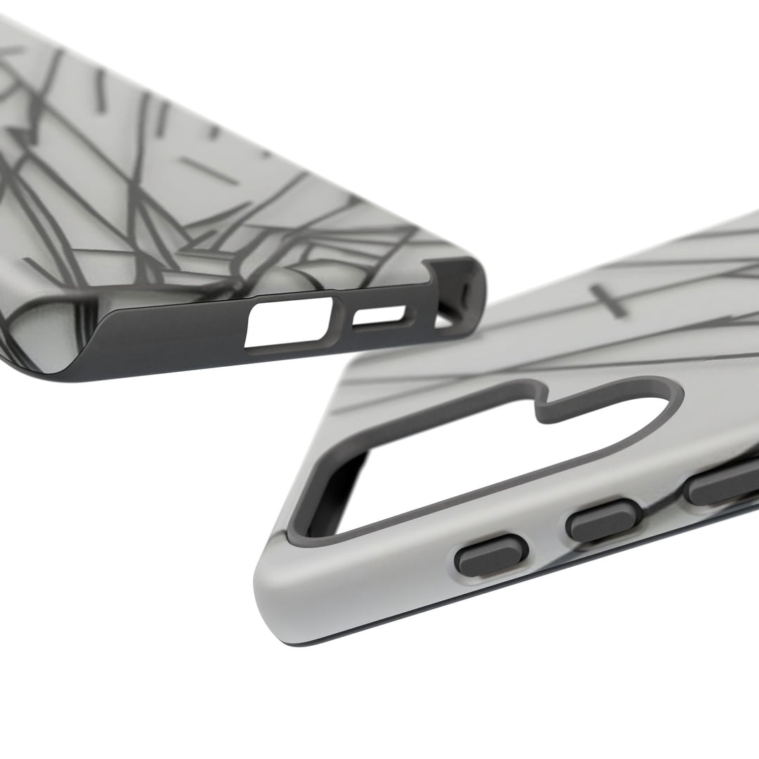 Samsung Galaxy S25 - S21   Stylish and Durable Phone Case with Abstract Shattered Glass Design
