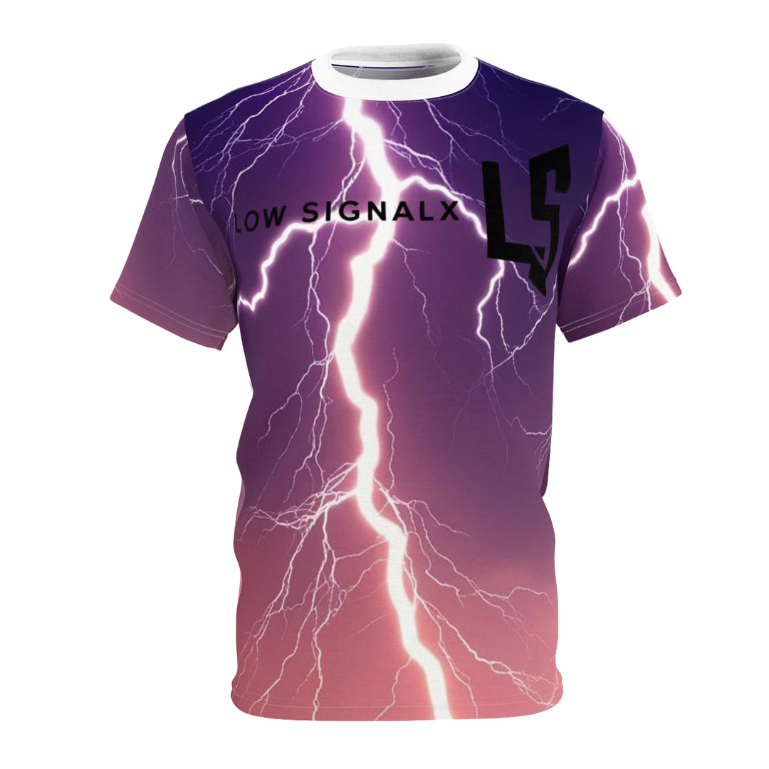 Electric Storm Unisex Cut & Sew Tee - Bold Lightning Design for Bold Personalities