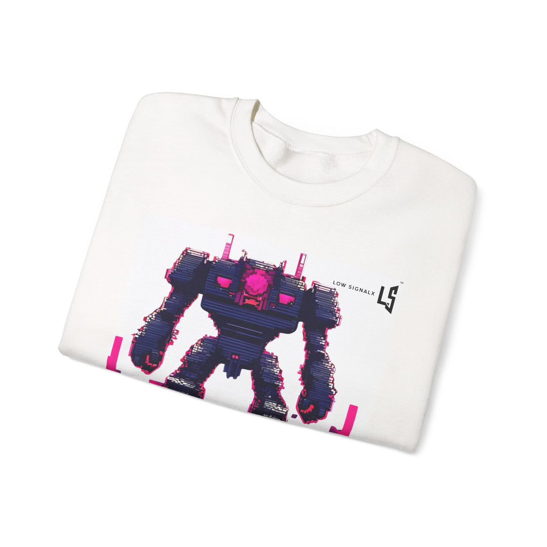 Retro Robot Crewneck Sweatshirt, Unisex Casualwear, Gift for Tech Lovers, Streetwear, Graphic Sweatshirt, Perfect for Everyday Wear
