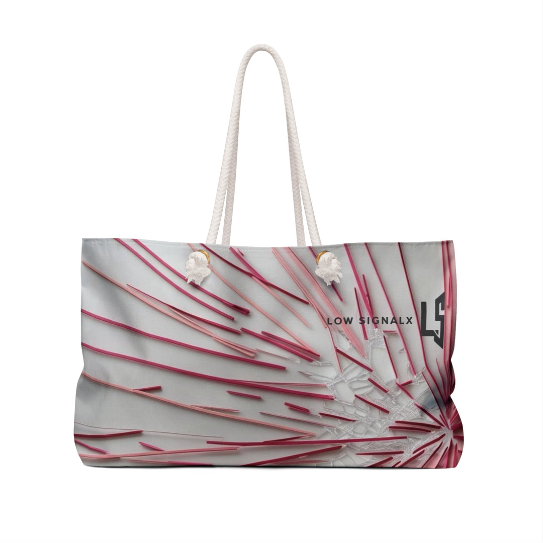 Stylish Weekender Bag with Modern Floral Design - Travel Tote for Summer Escapes