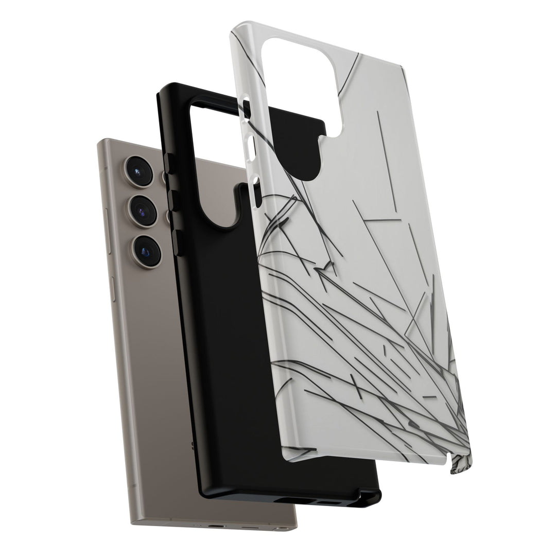 Samsung Galaxy S25 - S21   Stylish and Durable Phone Case with Abstract Shattered Glass Design