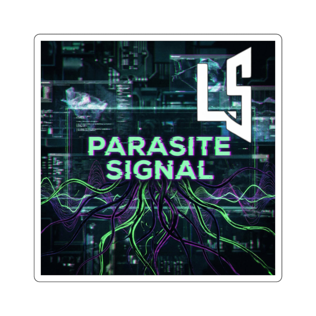 Parasite Signal — Cyberpunk Tech Laptop Decal