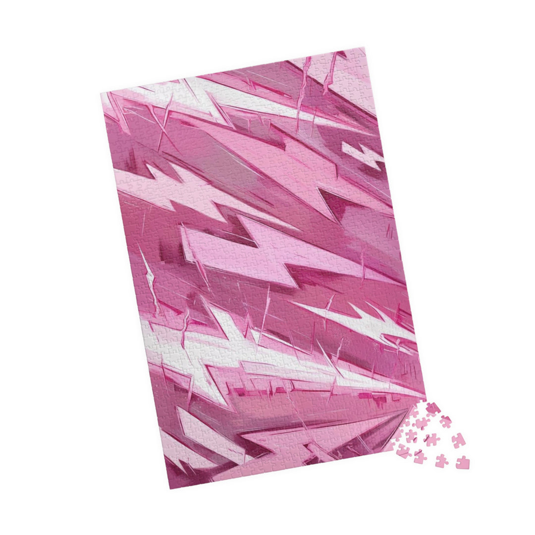 Pink Lightning Puzzle - Fun and Engaging Puzzle for Family Game Night, Unique Gifts, Home Decor, 110-1014-Piece Options