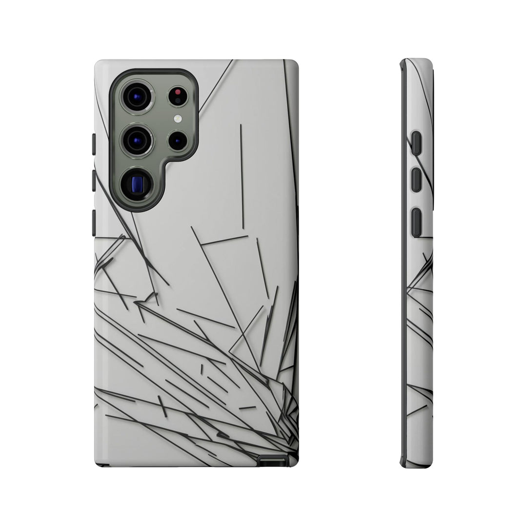 Samsung Galaxy S25 - S21   Stylish and Durable Phone Case with Abstract Shattered Glass Design