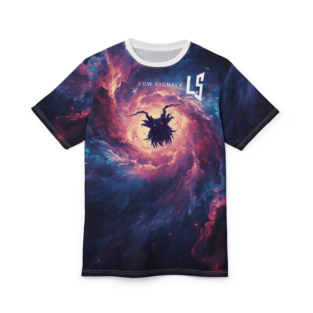 Galaxy Nebula Tee — Low Signalx Cosmic Swirl All-Over Print Shirt