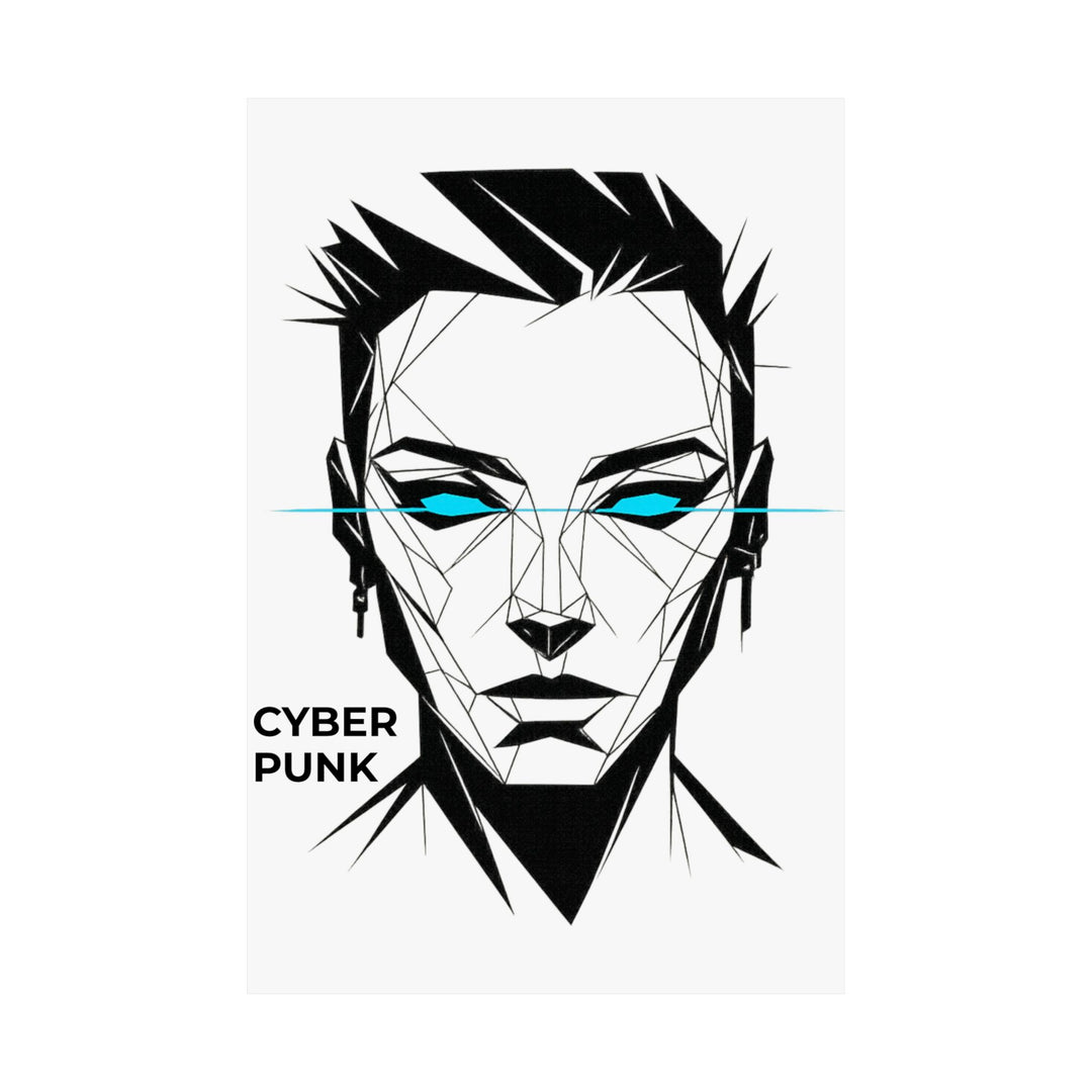 Cyberpunk Satin Poster | Futuristic Art Print, Wall Decor, Gamer Gift, Modern Aesthetic, Cyberpunk Decor