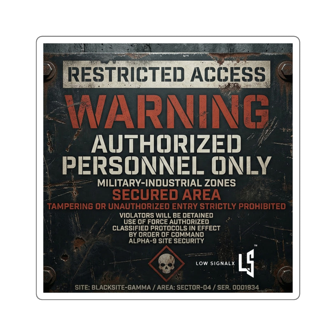 Authorized Personnel Only – Distressed Industrial Security Sign