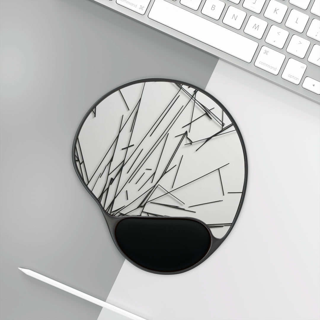 Modern Geometric Mouse Pad with Ergonomic Wrist Rest - Ideal for Home Office & Workspaces