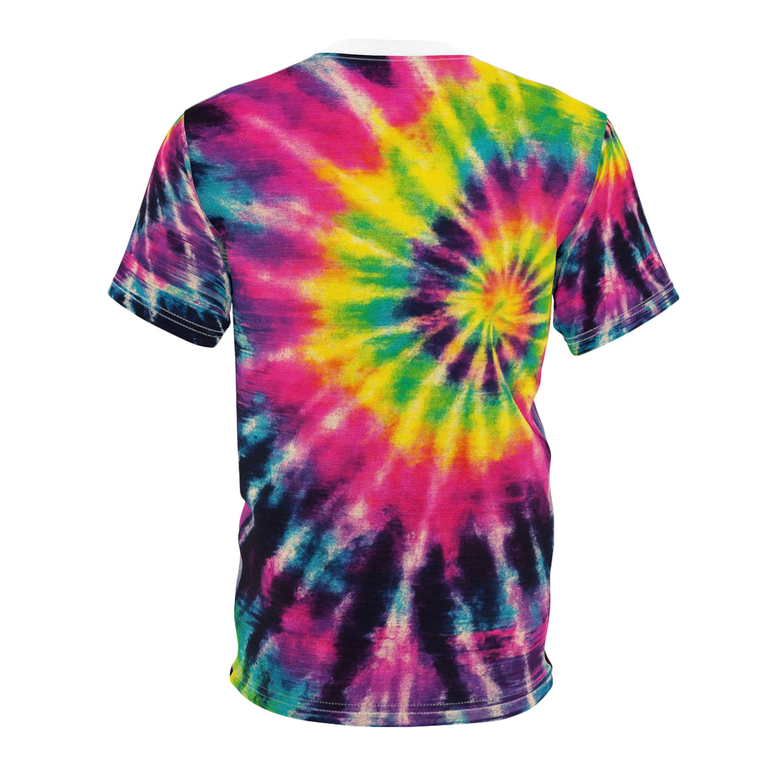 Tie-Dye Skull Graphic Tee — "Low Signal X" All-Over Print