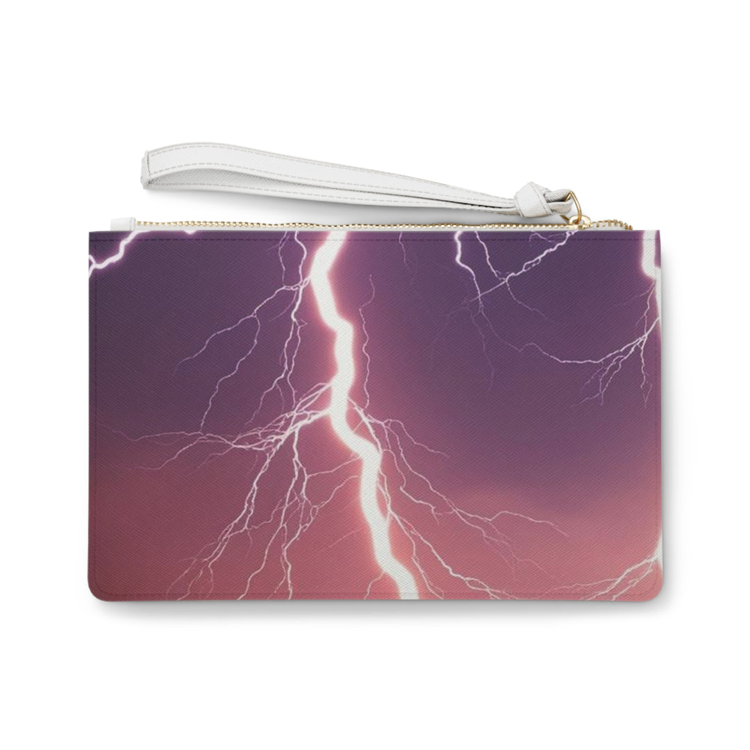 Thunderstorm Clutch Bag - Bold Lightning Design for Stylish Everyday Use