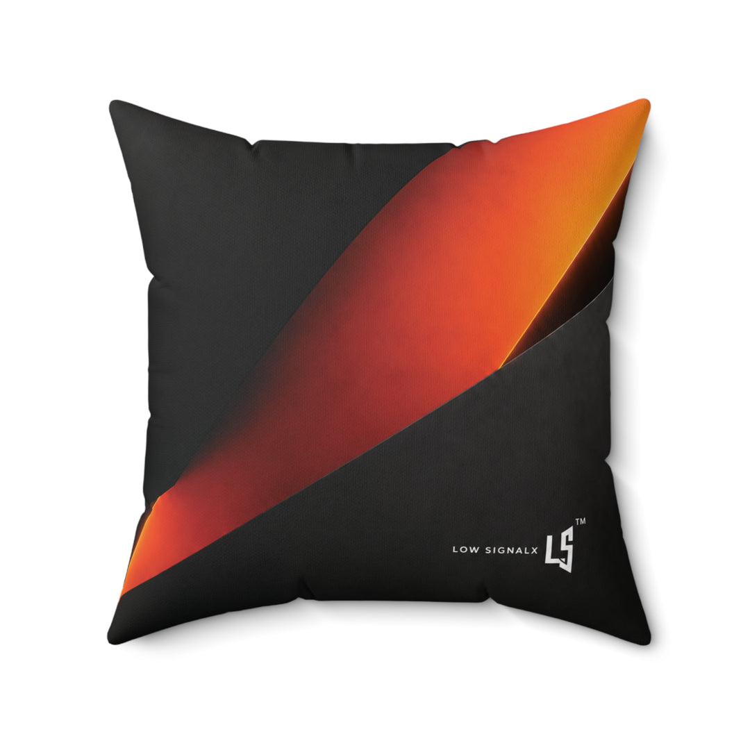 Low SignalX™ Ember Cut Accent Pillow — Orange & Charcoal