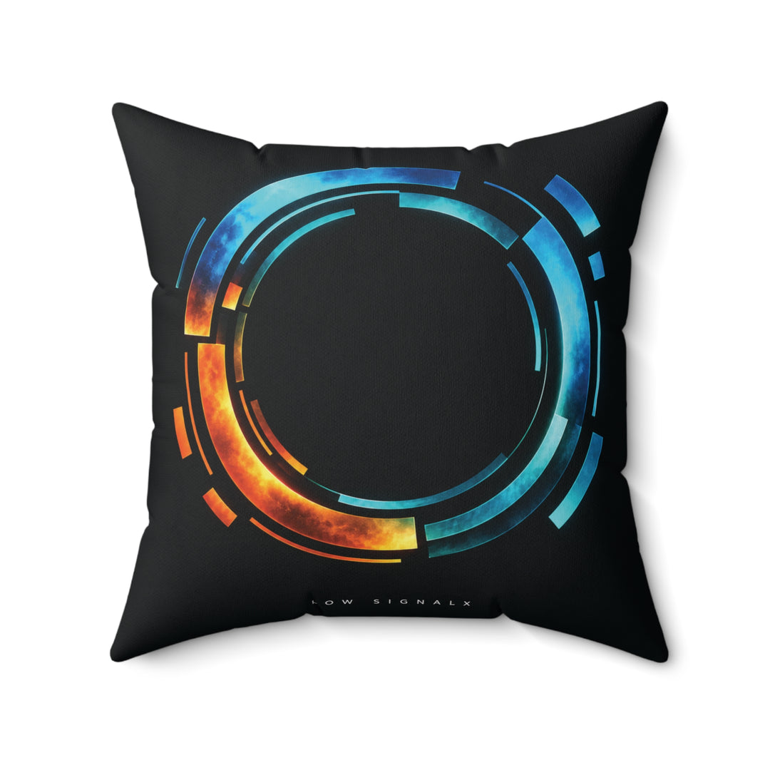 Low SignalX™ Signal Eclipse Accent Pillow — Cyan & Amber