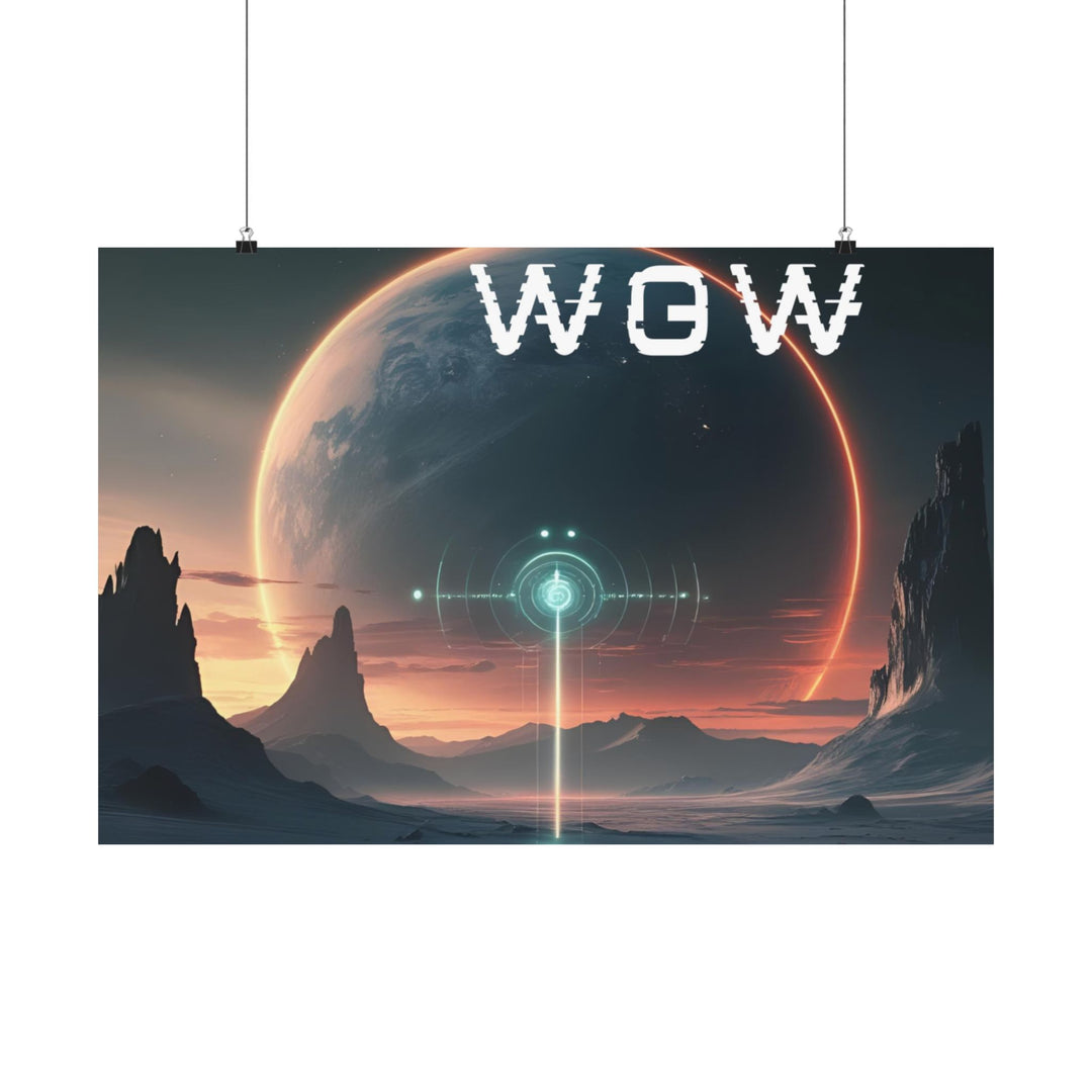 Galactic Satin Poster - WOW Design, Science Fiction Art, Home Decor, Wall Art, Gift for Space Lovers