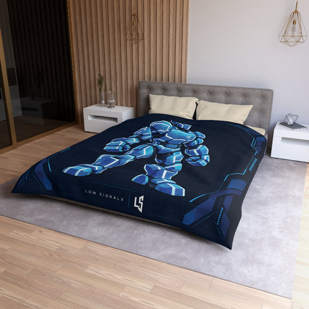 Low SignalX™ Cyber Warrior — Signal Armor Duvet Cover