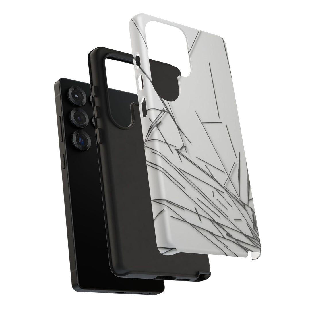 Samsung Galaxy S25 - S21   Stylish and Durable Phone Case with Abstract Shattered Glass Design