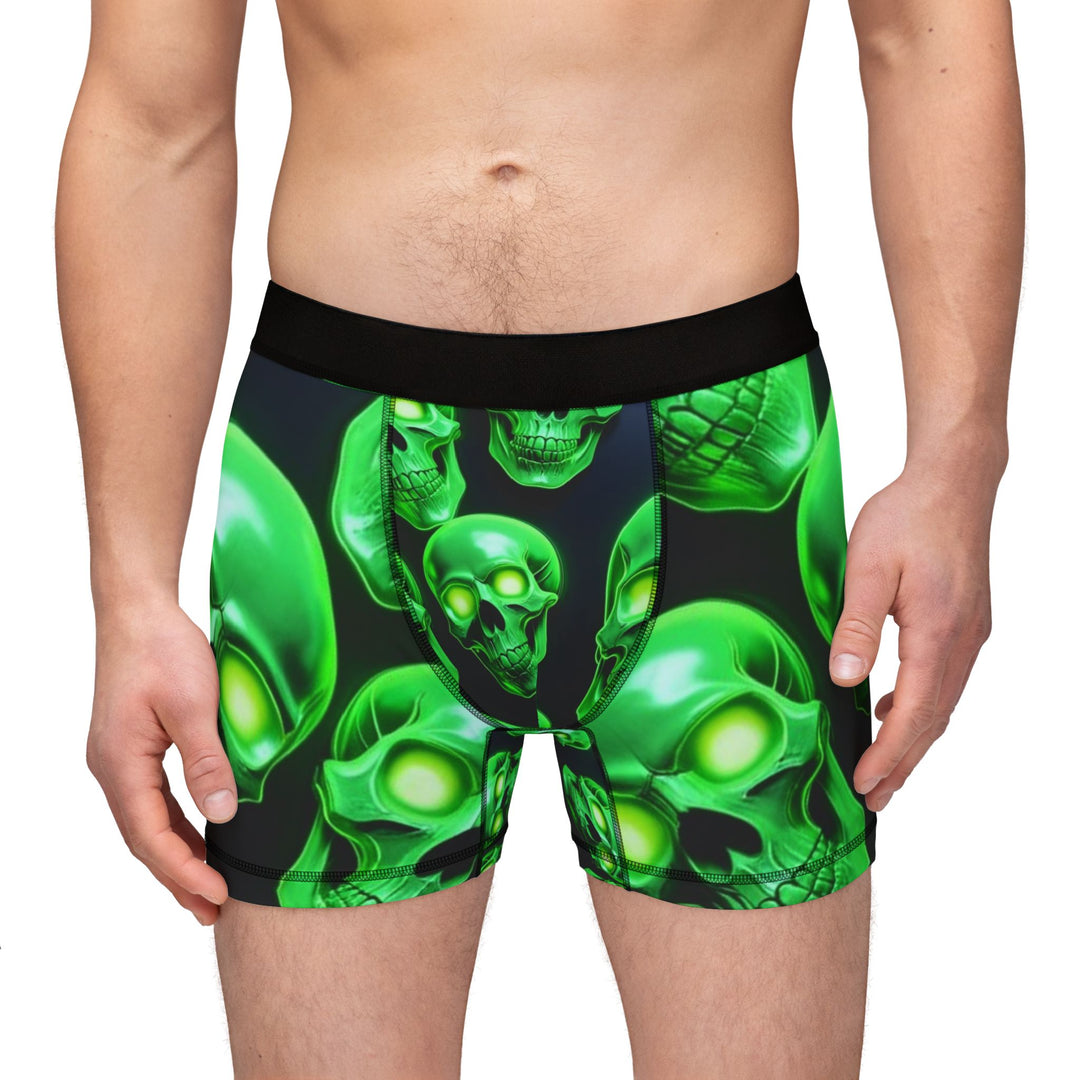 Men's Skull Print Boxers - Spooky Vibe for Halloween and Everyday Wear