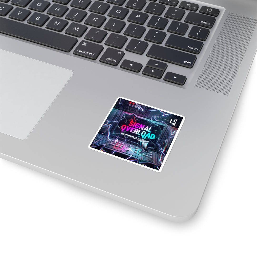 Signal Overload  — Psychedelic Warning Laptop Decal