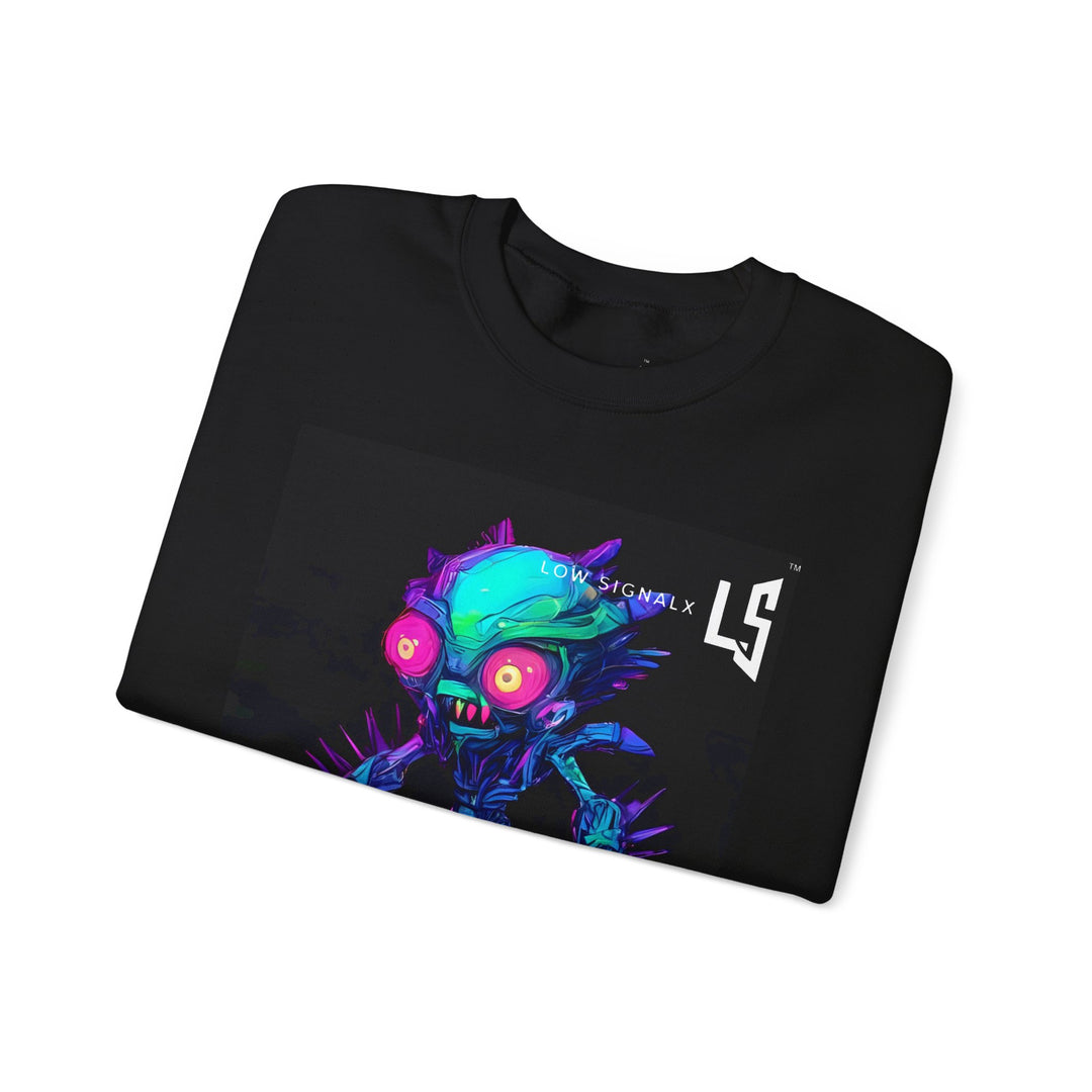 Vibrant Monster Graphic Crewneck Sweatshirt, Unisex Sweatshirt, Streetwear, Cozy Fall Outfit, Unique Gift, Art Inspired Fashion