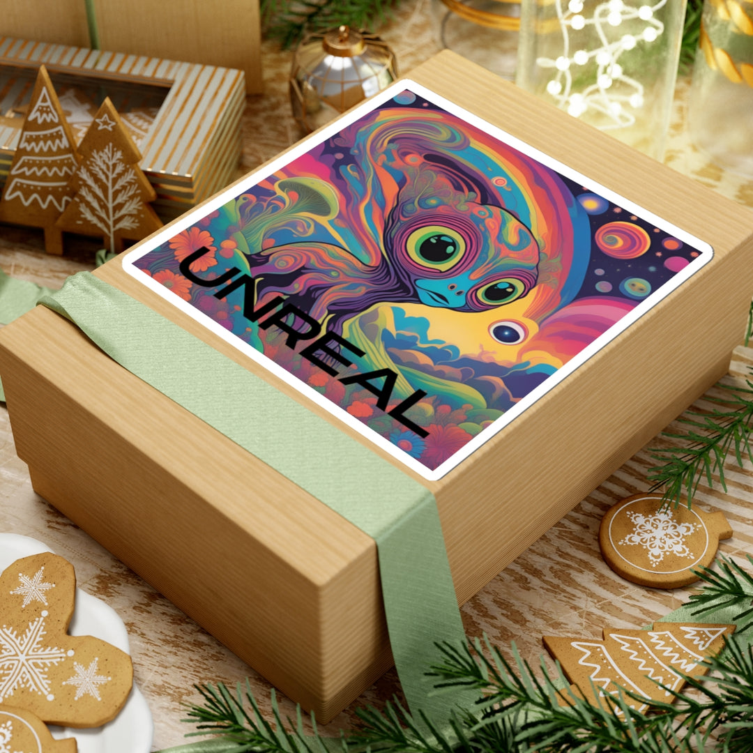 Unreal Alien Kiss-Cut Stickers | Funky Cosmic Art for Laptops & Accessories