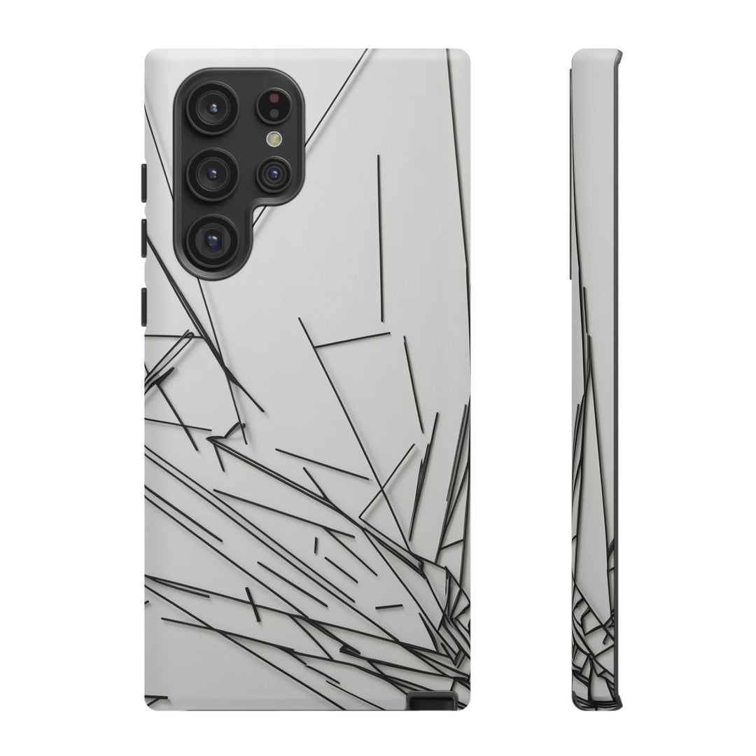 Samsung Galaxy S25 - S21   Stylish and Durable Phone Case with Abstract Shattered Glass Design