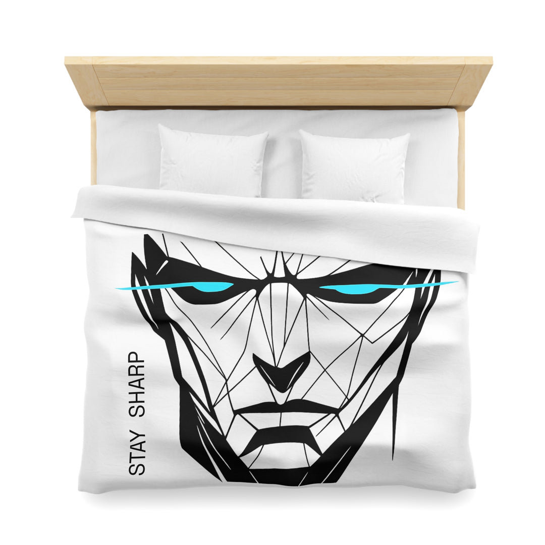 Low SignalX™ Minimal Line Art Duvet Cover — Black & White Modern Bedding