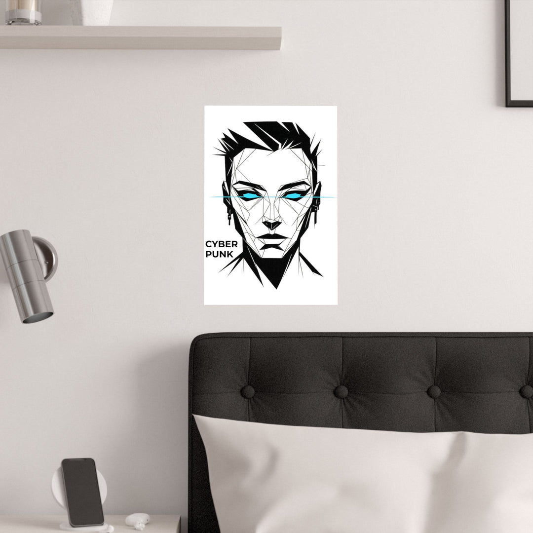 Cyberpunk Satin Poster | Futuristic Art Print, Wall Decor, Gamer Gift, Modern Aesthetic, Cyberpunk Decor