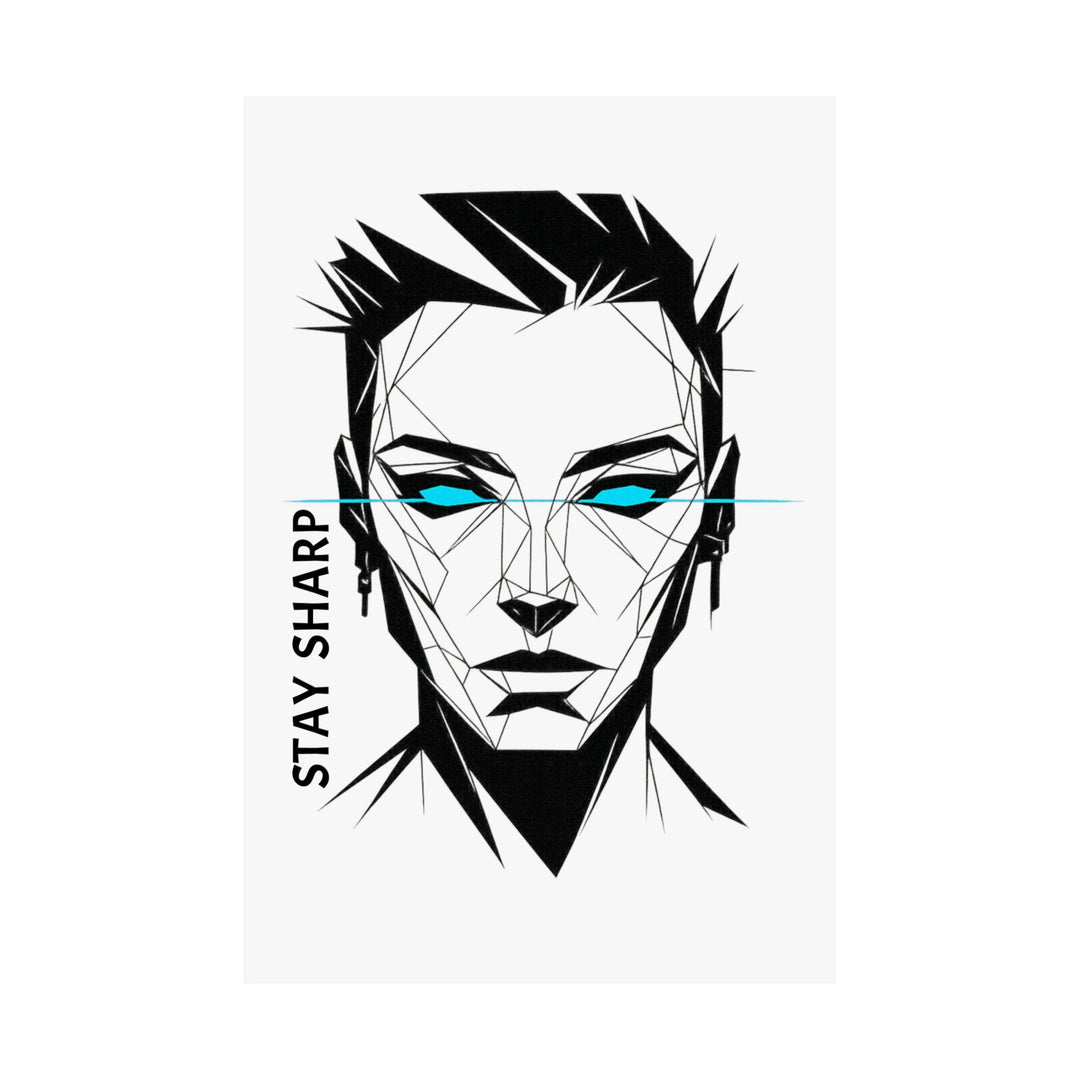 Silent Sentinel — Minimalist Geometric Matte Poster