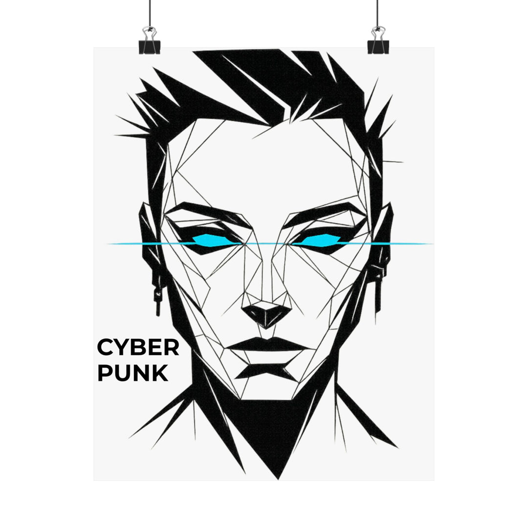 Cyberpunk Satin Poster | Futuristic Art Print, Wall Decor, Gamer Gift, Modern Aesthetic, Cyberpunk Decor