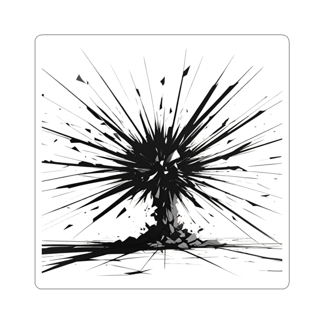 Explosive Art Kiss-Cut Stickers | Unique Laptop Decor, Gift for Artists, Creative Expression, Wall Decor, Explosion Design