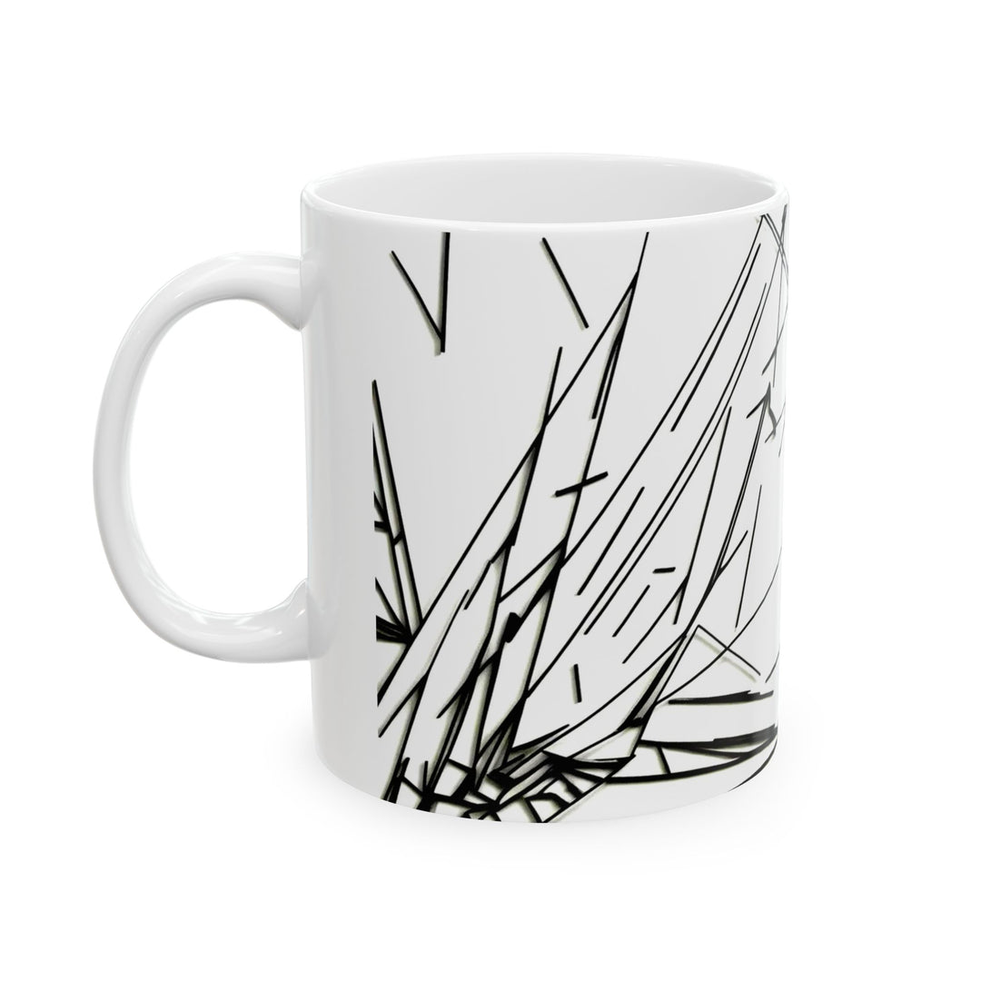 Minimalist Coffee Cup, Artistic Tea Mug, Contemporary Drinkware, Stylish Gift for Home Decor