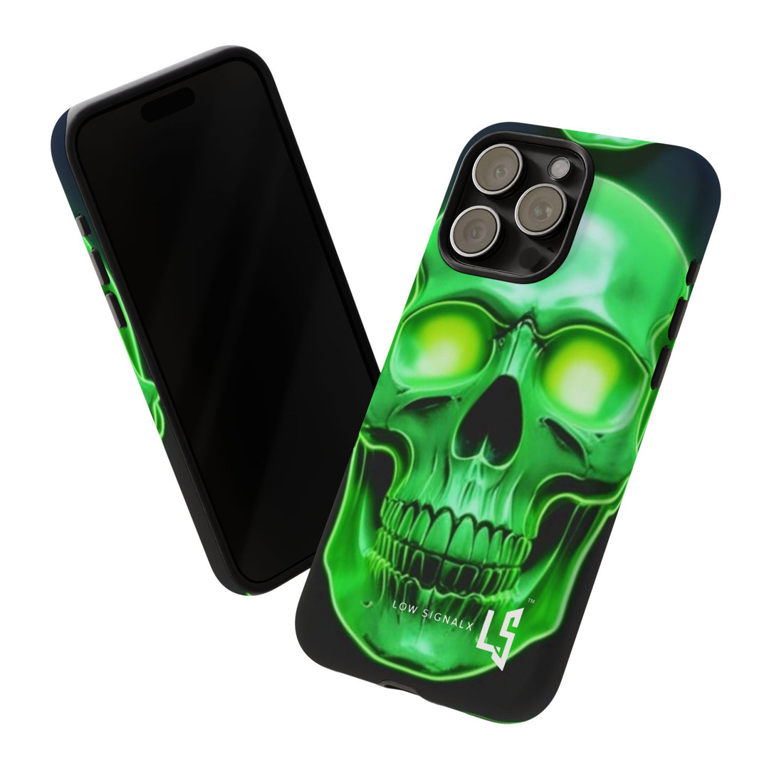 iPhone 17 PRO MAX - XS MAX Tough Cases - Neon Skull Phone Case for Edgy Style