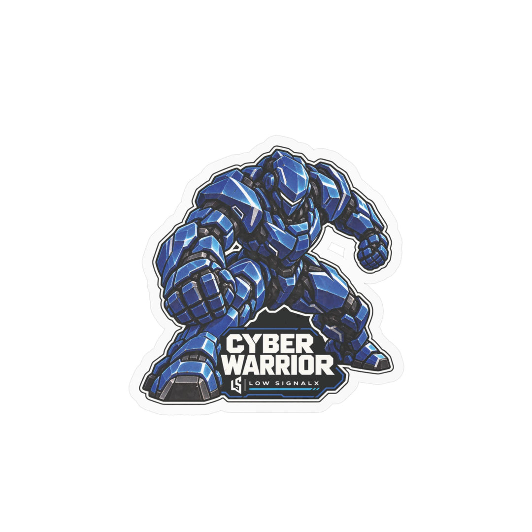 Cyber Warrior — Low SignalX Cobalt Armor Vinyl Sticker
