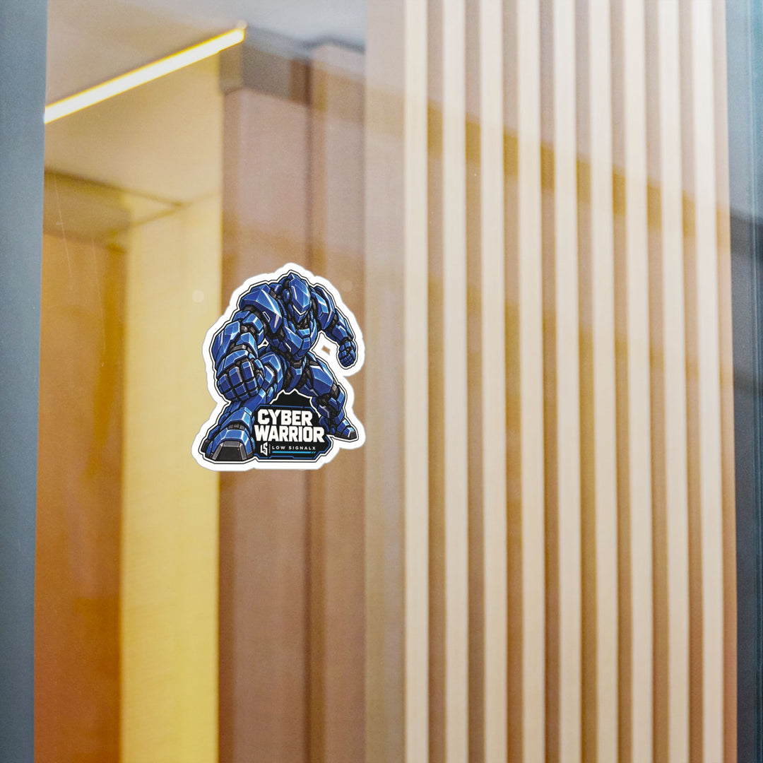 Cyber Warrior — Low SignalX Cobalt Armor Vinyl Sticker