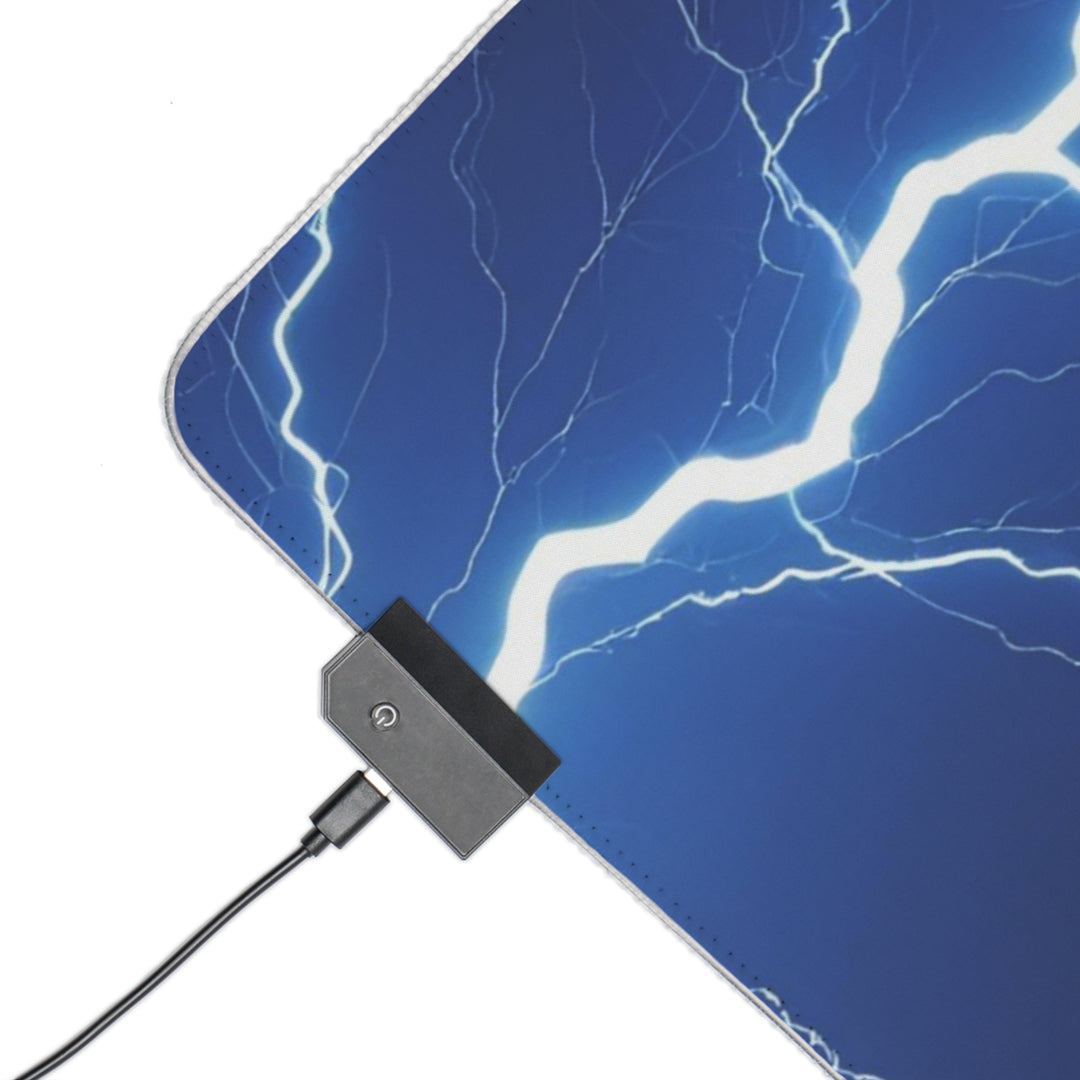 Neon Lightning LED Gaming Mouse Pad - RGB RGB Backlit Desk Mat for Gamers