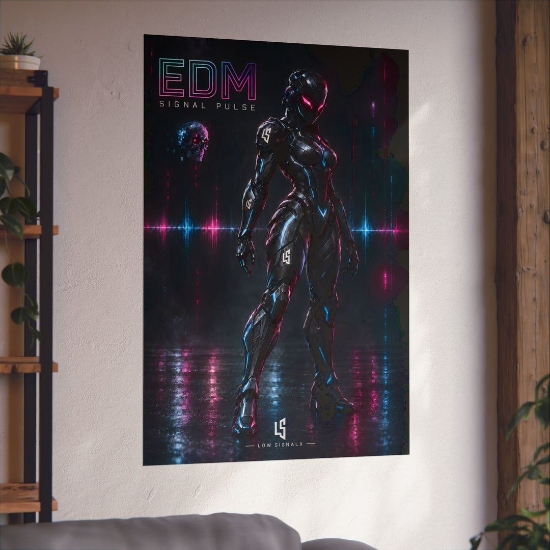 Low SignalX™ EDM: Signal Pulse — Cyber Assassin Fine Art Poster