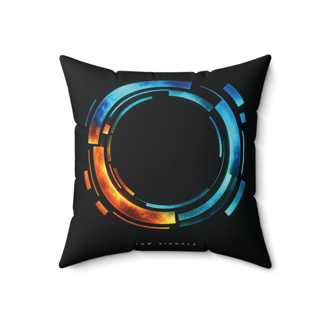 Low SignalX™ Signal Eclipse Accent Pillow — Cyan & Amber