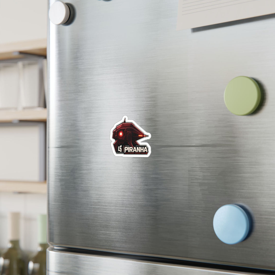 Piranha Hunt Mode — Low SignalX Red Drone Vinyl Sticker