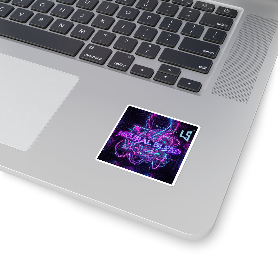 Neural Bleed — Cyberpunk Vaporwave Tech Art Decal