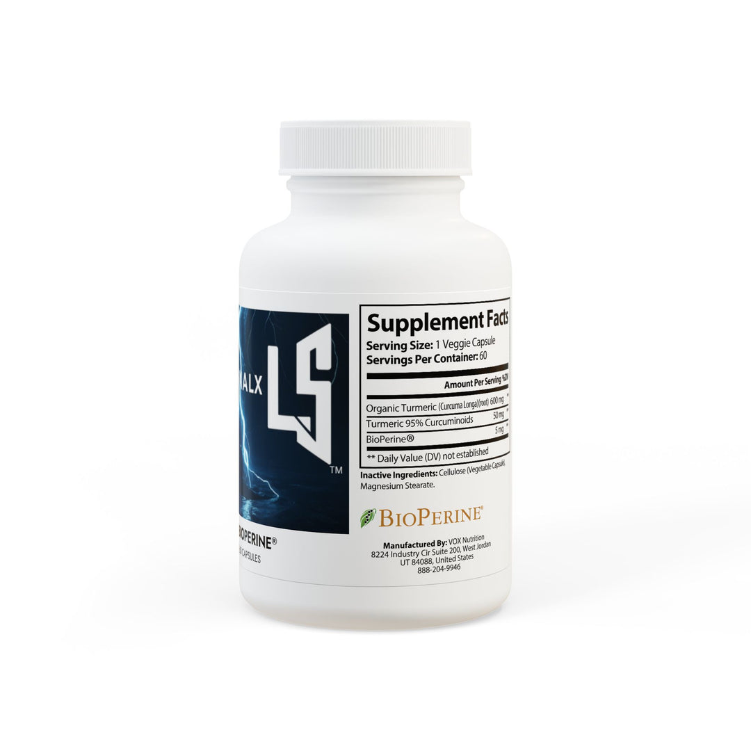 Turmeric with BioPerine® (Black Pepper Fruit Extract) Supplement (60 Capsules)