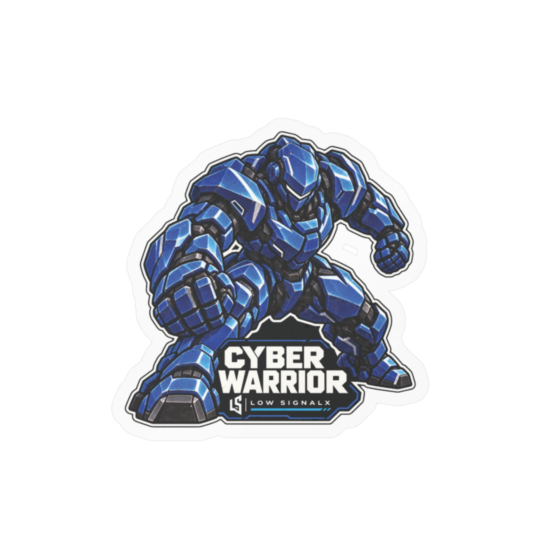 Cyber Warrior — Low SignalX Cobalt Armor Vinyl Sticker