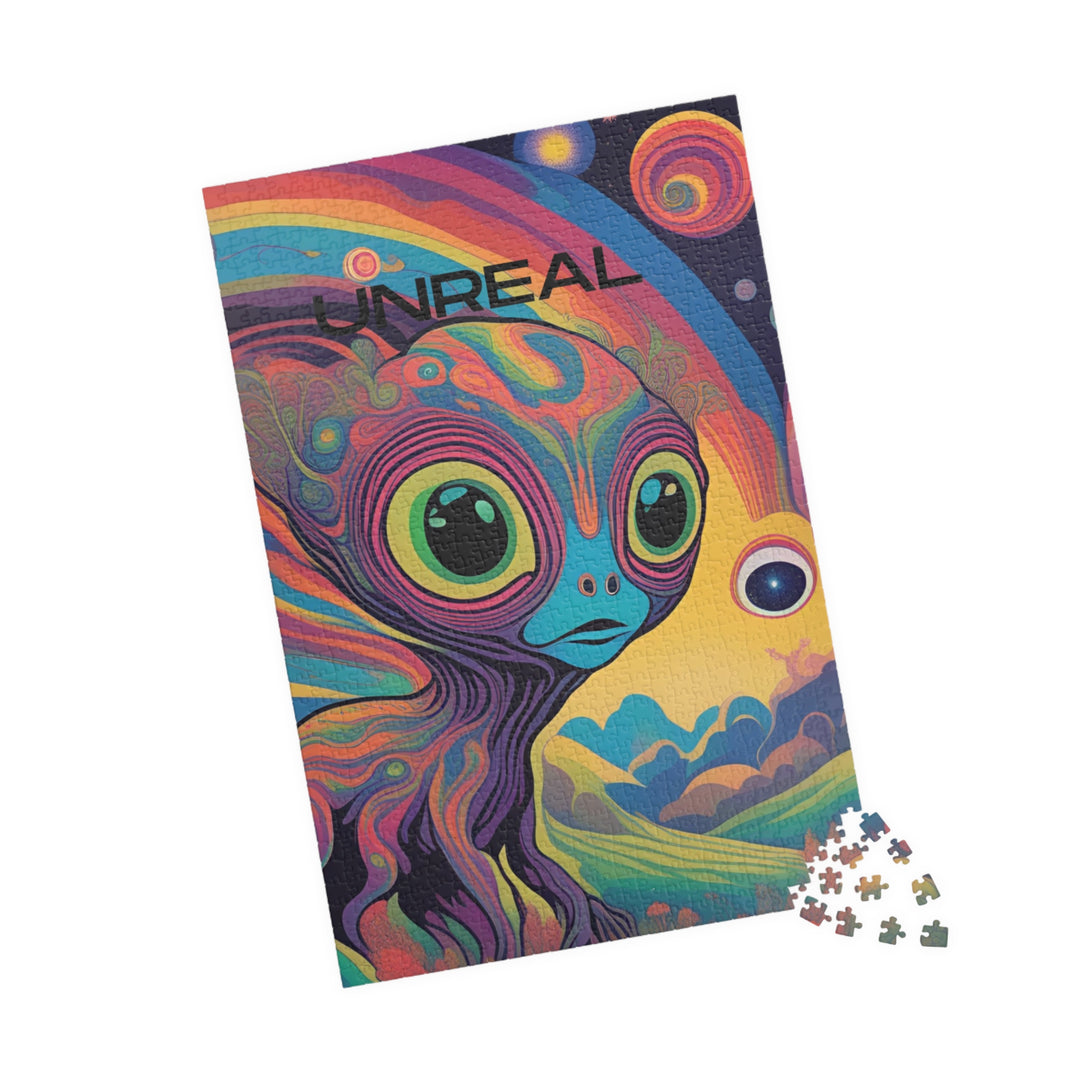 Colorful Alien Art Puzzle for Kids and Adults - Fun Family Activity, Unique Gift, Home Decor, Mindfulness Activity, Educational Toy