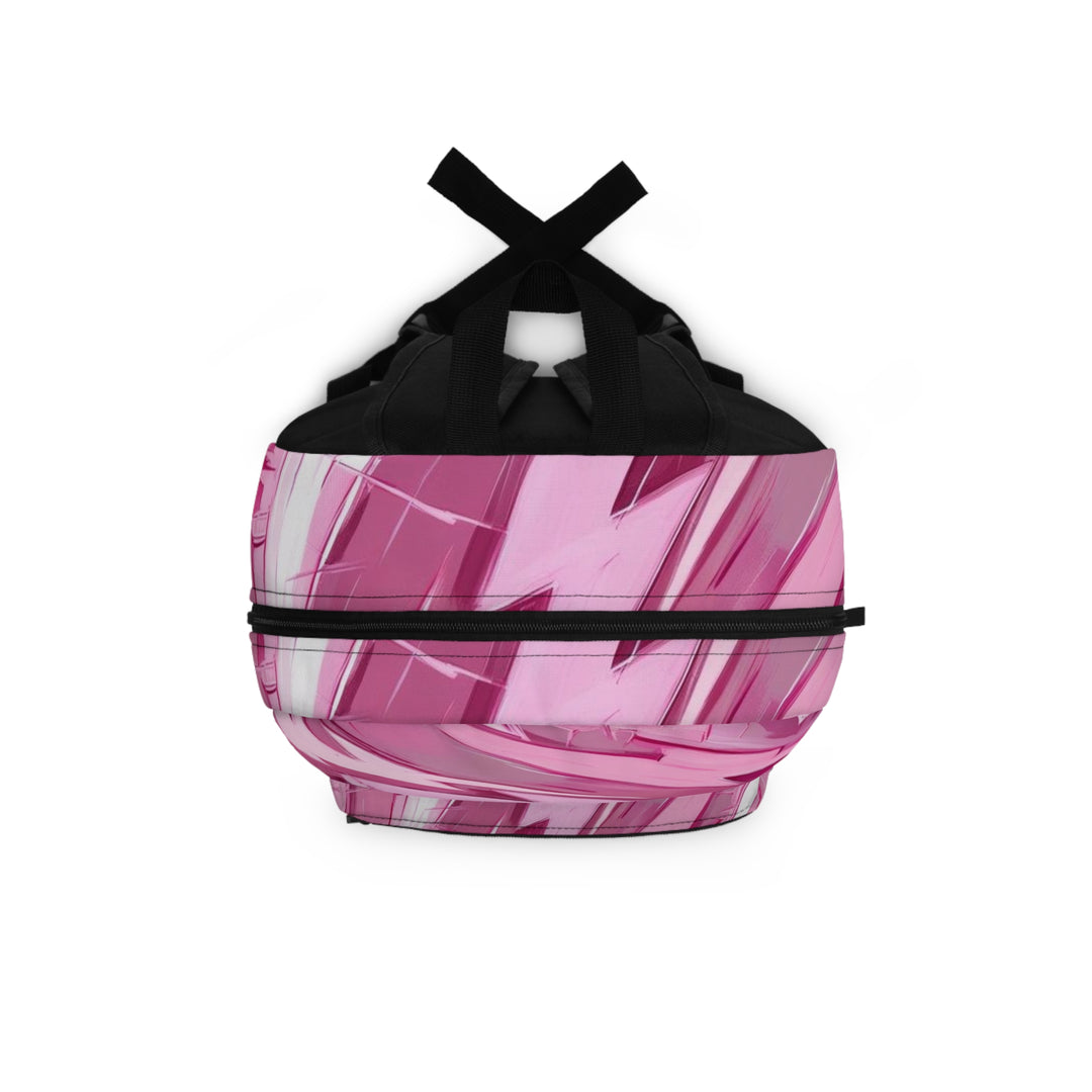 Vibrant Pink Lightning Pattern Backpack - Stylish and Functional for School or Travel