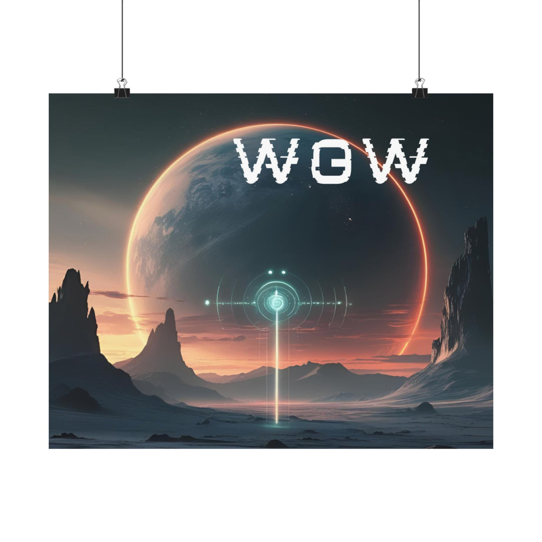 Galactic Satin Poster - WOW Design, Science Fiction Art, Home Decor, Wall Art, Gift for Space Lovers