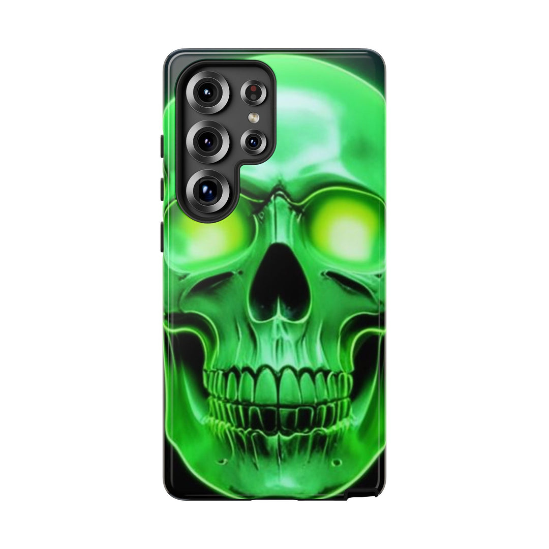 Samsung Galaxy S25 - S21 Glow-in-the-Dark Skull Phone Case - Tough Cases for Halloween & Everyday Use