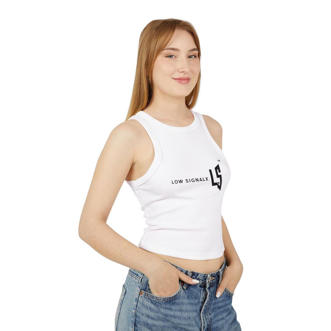 Low SignalX Women's Micro Rib Racer Tank Top | Trendy Workout Apparel