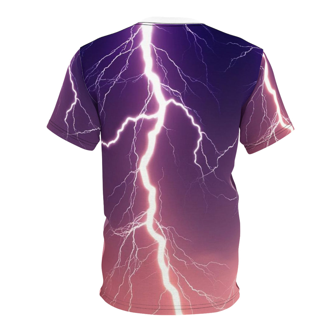 Electric Storm Unisex Cut & Sew Tee - Bold Lightning Design for Bold Personalities