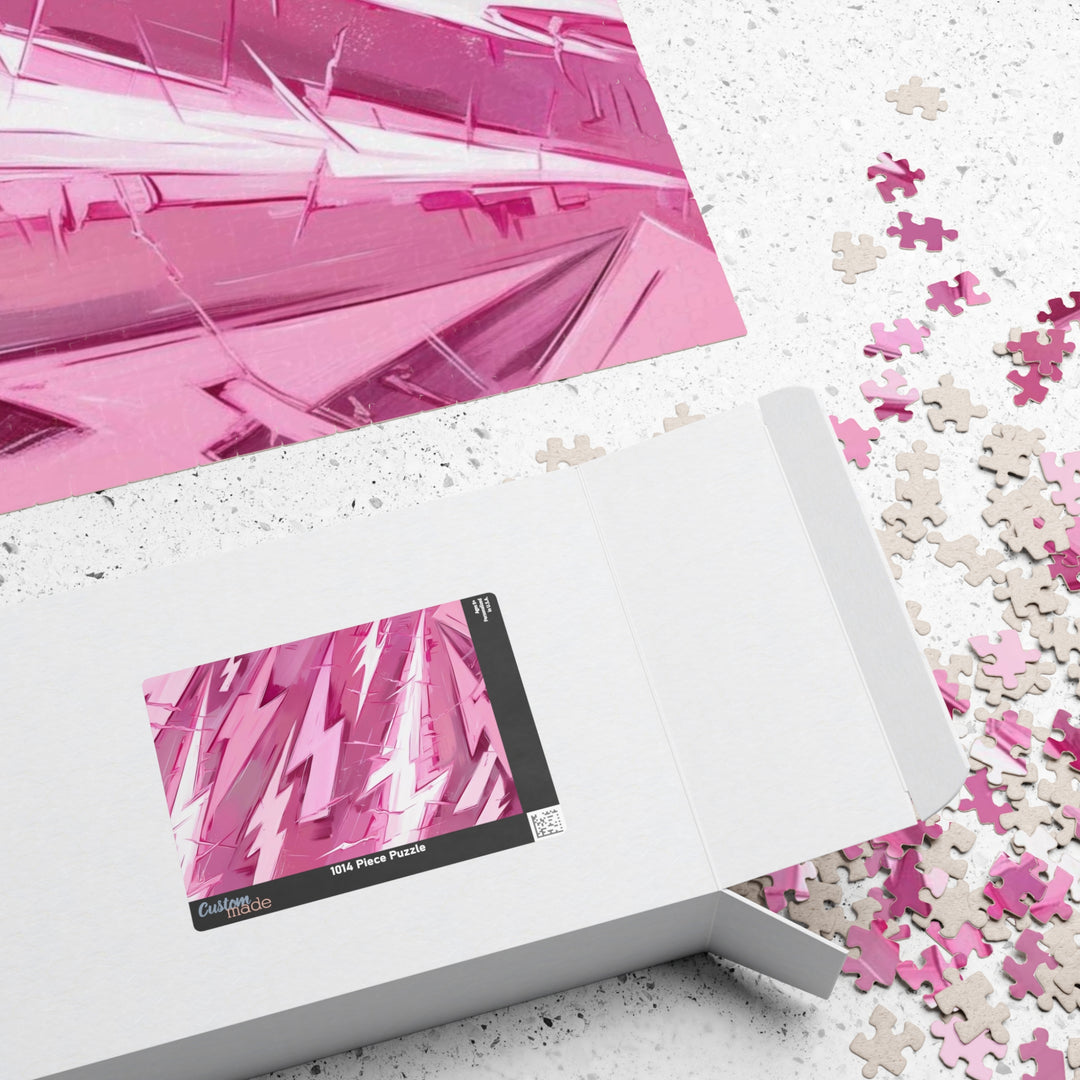 Pink Lightning Puzzle - Fun and Engaging Puzzle for Family Game Night, Unique Gifts, Home Decor, 110-1014-Piece Options